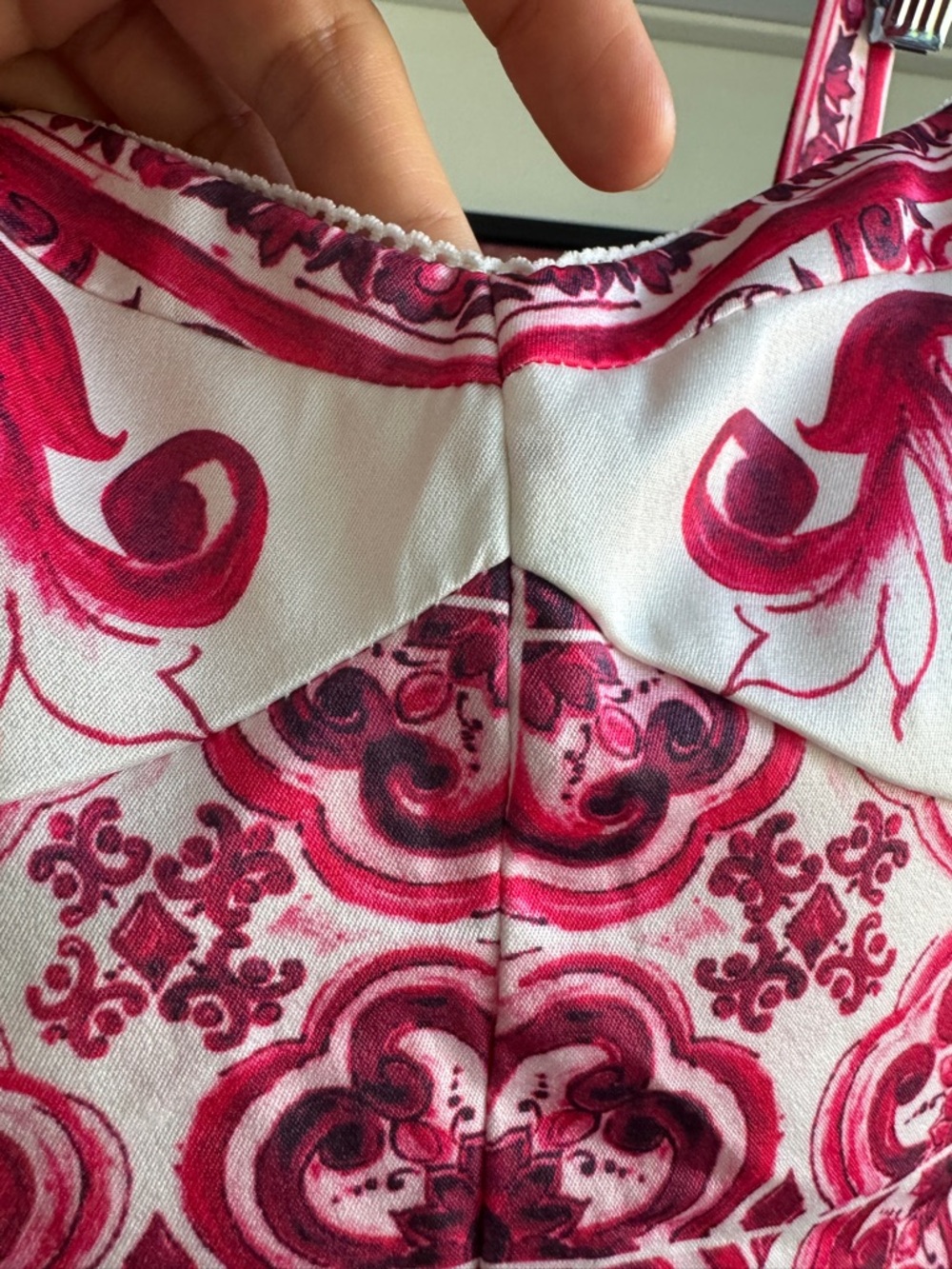 Designer-Style Majolica Red Maxi Sundress - Picture 5 of 8